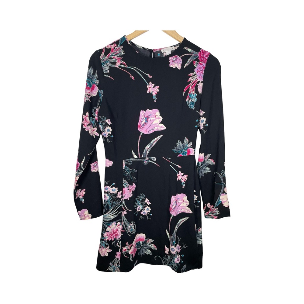 Leith FLORAL PRINT A-LINE MINI DRESS SIZE SMALL
